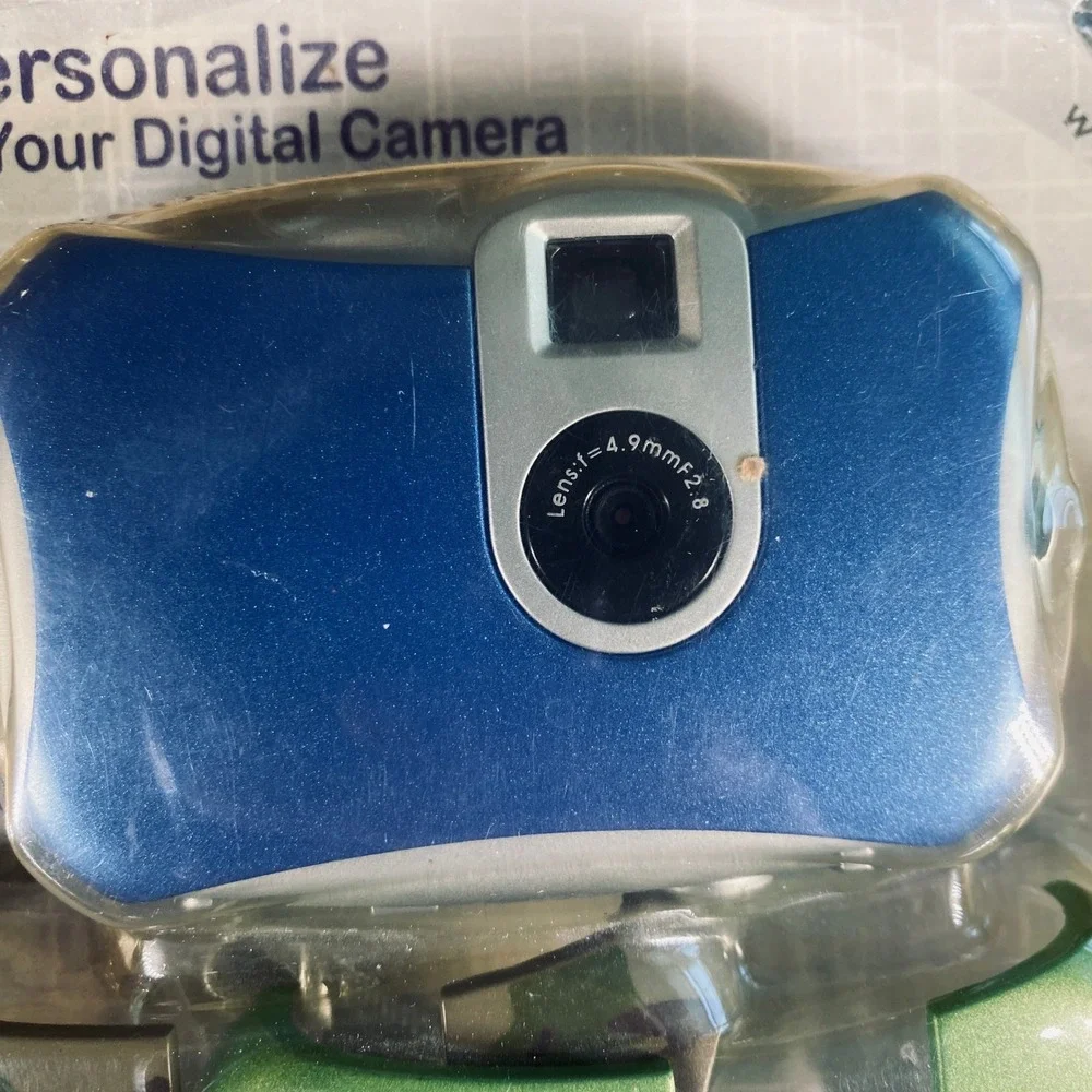 Sakar CyberPix Digital Camera Kit Blue Green Camo 3 Face Plates Y2K PC